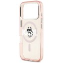 Etui Karl Lagerfeld IML Choupette Sketch Logo MagSafe do iPhone 17 Pro różowy