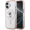 Etui Karl Lagerfeld IML Choupette Sketch Logo MagSafe do iPhone 17 różowy