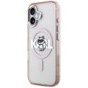 Etui Karl Lagerfeld IML Choupette Sketch Logo MagSafe do iPhone 17 różowy