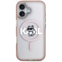 Etui Karl Lagerfeld IML Choupette Sketch Logo MagSafe do iPhone 17 różowy
