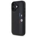 BMW BMHCP16S23PUPVK iPhone 16 6.1"czarny/black hardcase M Perforated Tricolor Detail Line