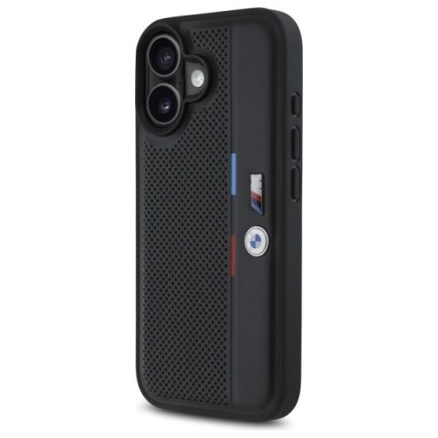 BMW BMHCP16S23PUPVK iPhone 16 6.1"czarny/black hardcase M Perforated Tricolor Detail Line