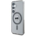 Etui Karl Lagerfeld Button Karl Head Printed Logo MagSafe do Samsung Galaxy S25 czarny