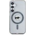 Etui Karl Lagerfeld Button Karl Head Printed Logo MagSafe do Samsung Galaxy S25 czarny