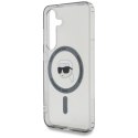 Etui Karl Lagerfeld Button Karl Head Printed Logo MagSafe do Samsung Galaxy S25 czarny