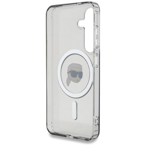 Etui Karl Lagerfeld Button Karl Head Printed Logo MagSafe do Samsung Galaxy S25 czarny