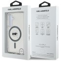 Etui Karl Lagerfeld Button Karl Head Printed Logo MagSafe do Samsung Galaxy S25 czarny