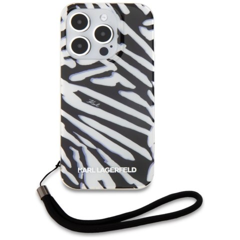Karl Lagerfeld KLHCP15XHZBPKCCK iPhone 15 Pro Max 6.7" czarny/black hardcase IML Zebra Pattern & Cord