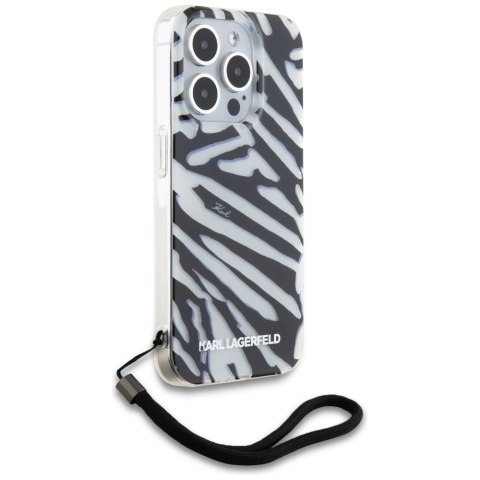Karl Lagerfeld KLHCP15XHZBPKCCK iPhone 15 Pro Max 6.7" czarny/black hardcase IML Zebra Pattern & Cord