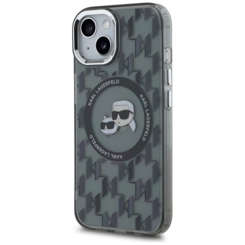 Karl Lagerfeld KLHMP15MHMCKMHK iPhone 15 Plus 6.7" czarny/black IML Monogram Karl&Choupette Head MagSafe
