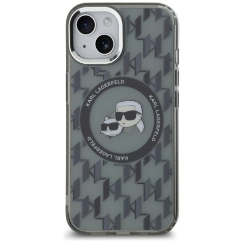 Karl Lagerfeld KLHMP15MHMCKMHK iPhone 15 Plus 6.7" czarny/black IML Monogram Karl&Choupette Head MagSafe