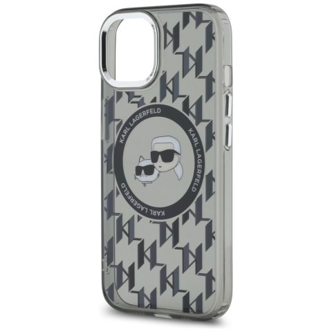 Karl Lagerfeld KLHMP15MHMCKMHK iPhone 15 Plus 6.7" czarny/black IML Monogram Karl&Choupette Head MagSafe