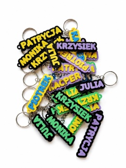 Personalizowany brelok z imieniem - druk 3d, styl 1