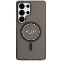 Etui Guess Glitter Circle Classic Logo MagSafe do Samsung Galaxy S25 Ultra czarny