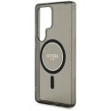 Etui Guess Glitter Circle Classic Logo MagSafe do Samsung Galaxy S25 Ultra czarny