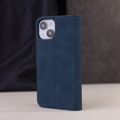 Etui Smart Suede do Samsung Galaxy S25 Ultra granatowe