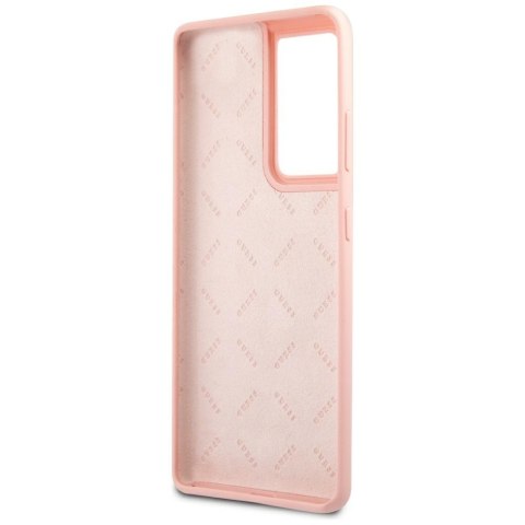 Guess GUHCS21LLSVSPI S21 Ultra G998różowy/pink hardcase Script Vintage