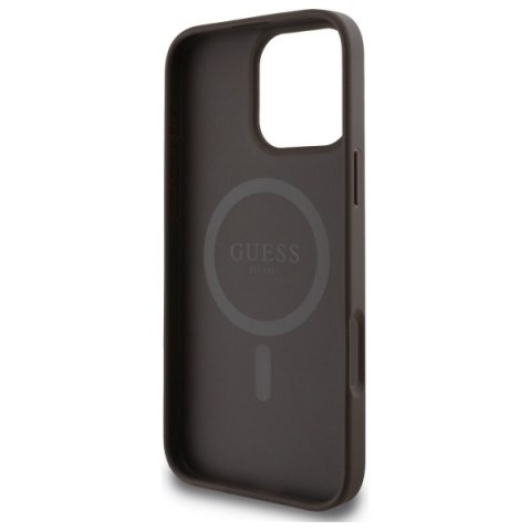 Guess GUHMP16XG4GFRW iPhone 16 Pro Max 6.9" brązowy/brown hardcase 4G Ring Classic Logo MagSafe