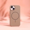 Nakładka Silicone Thin Mag do iPhone 16 6,1" brązowa