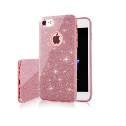 Nakładka Glitter 3w1 do iPhone 7 / 8 / SE 2020 / SE 2022 różowa