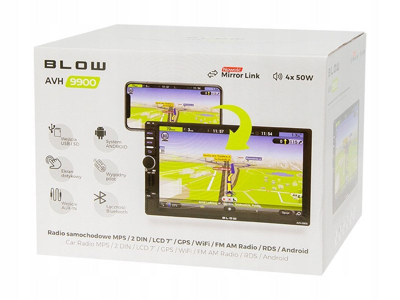 Radio BLOW AVH-9900 2DIN LCD 7" GPS Android