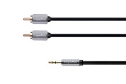 Kabel wtyk jack 3.5 - 2RCA stereo 3.0m Kruger&Matz KM0311