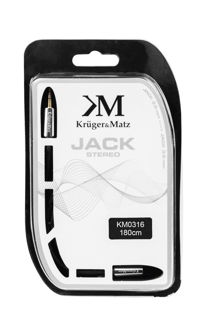Kabel wtyk - gniazdo jack 3.5 stereo 1.8m Kruger&Matz KM0316