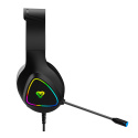 COBRA PRO JINN - Duże słuchawki z mikrofonem dla graczy, iluminacja świetlna RGB, przejściówka typu Y w komplecie