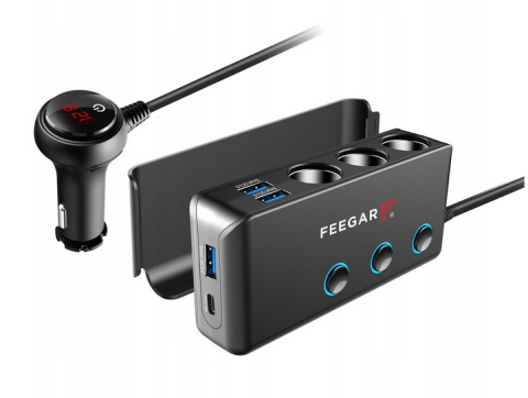 Feegar Ciga Rozdzielacz gniazda zapalniczki 12-24V 200W