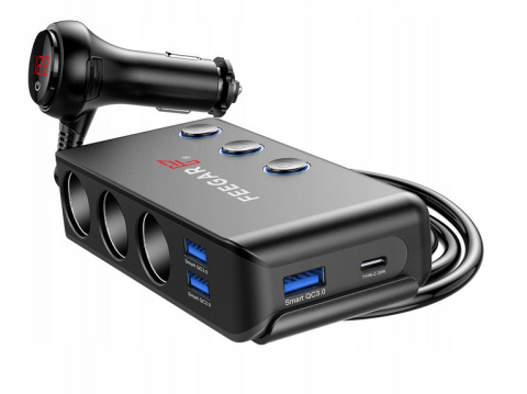 Feegar Ciga Rozdzielacz gniazda zapalniczki 12-24V 200W