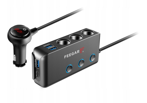 Feegar Ciga Rozdzielacz gniazda zapalniczki 12-24V 200W