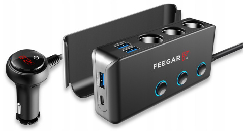 Feegar Ciga Rozdzielacz gniazda zapalniczki 12-24V 200W