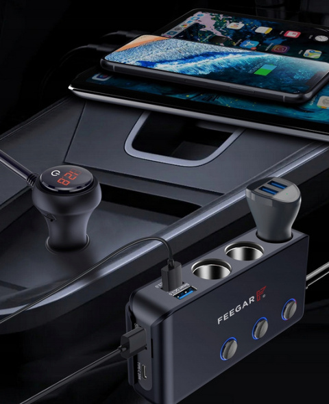 Feegar Ciga Rozdzielacz gniazda zapalniczki 12-24V 200W