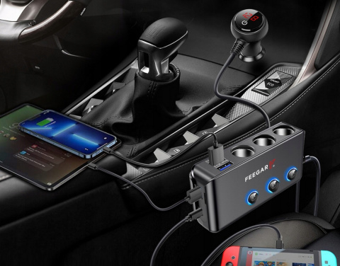 Feegar Ciga Rozdzielacz gniazda zapalniczki 12-24V 200W