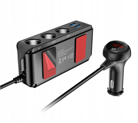 Feegar Ciga Rozdzielacz gniazda zapalniczki 12-24V 200W