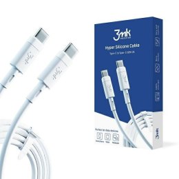 3MK HyperSilicone Cable USB-C/USB-C kabel biały 1m 60W 3A