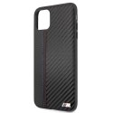 Etui hardcase BMW BMHCN65MCARBK iPhone 11 Pro Max czarny/black PU Carbon