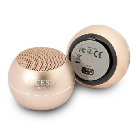 Guess głośnik Bluetooth GUWSALGED Speaker mini złoty/gold