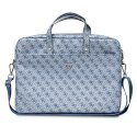 Guess Torba GUCB15P4TB 16" niebieski/ blue Saffiano 4G Triangle Logo