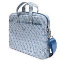 Guess Torba GUCB15P4TB 16" niebieski/ blue Saffiano 4G Triangle Logo