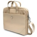 Guess Torba GUCB15PSATLE 16" beżowy/ beige Saffiano Triangle Logo