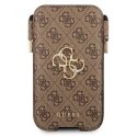 Guess Torebka na telefon GUHCP12L4GPSBR 6,7" brązowy/brown 4G Metal Logo