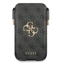 Guess Torebka na telefon GUHCP12L4GPSGR 6,7" szary/grey 4G Metal Logo