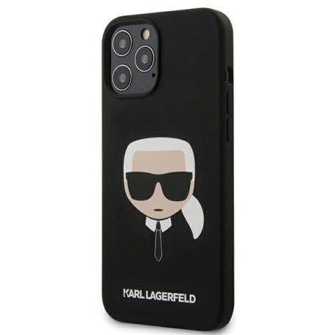 Karl Lagerfeld KLHCP12LSLKHBK iPhone 12 Pro Max 6,7" czarny/black hardcase Silicone Karl`s Head