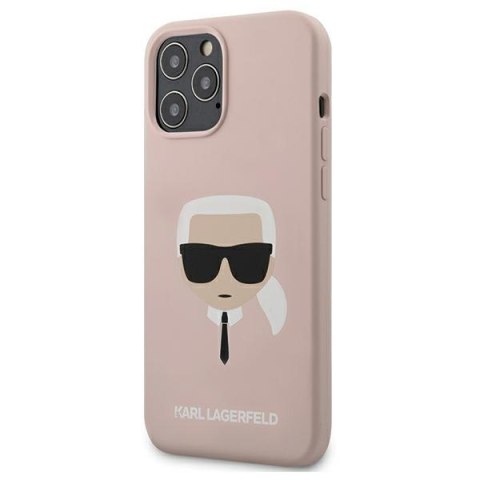 Karl Lagerfeld KLHCP12LSLKHLP iPhone 12 Pro Max 6,7" jasnoróżowy/light pink hardcase Silicone Karl`s Head