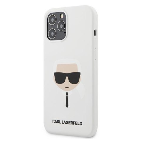 Karl Lagerfeld KLHCP12LSLKHWH iPhone 12 Pro Max 6,7" biały/white hardcase Silicone Karl`s Head