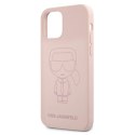 Karl Lagerfeld KLHCP12MSILTTPI iPhone 12/12 Pro 6,1" Silicone Ikonik Outline różowy/pink