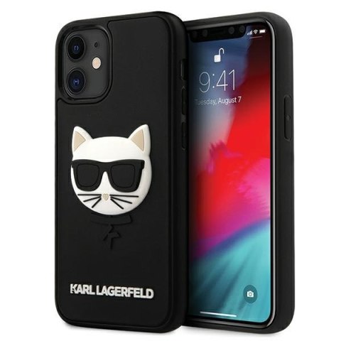 Karl Lagerfeld KLHCP12SCH3DBK iPhone 12 mini 5,4" czarny/black hardcase 3D Rubber Choupette