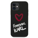 Karl Lagerfeld KLHCP12SSILKRBK iPhone 12 mini 5,4" czarny/black hardcase Silicone Forever Karl