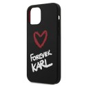 Karl Lagerfeld KLHCP12SSILKRBK iPhone 12 mini 5,4" czarny/black hardcase Silicone Forever Karl